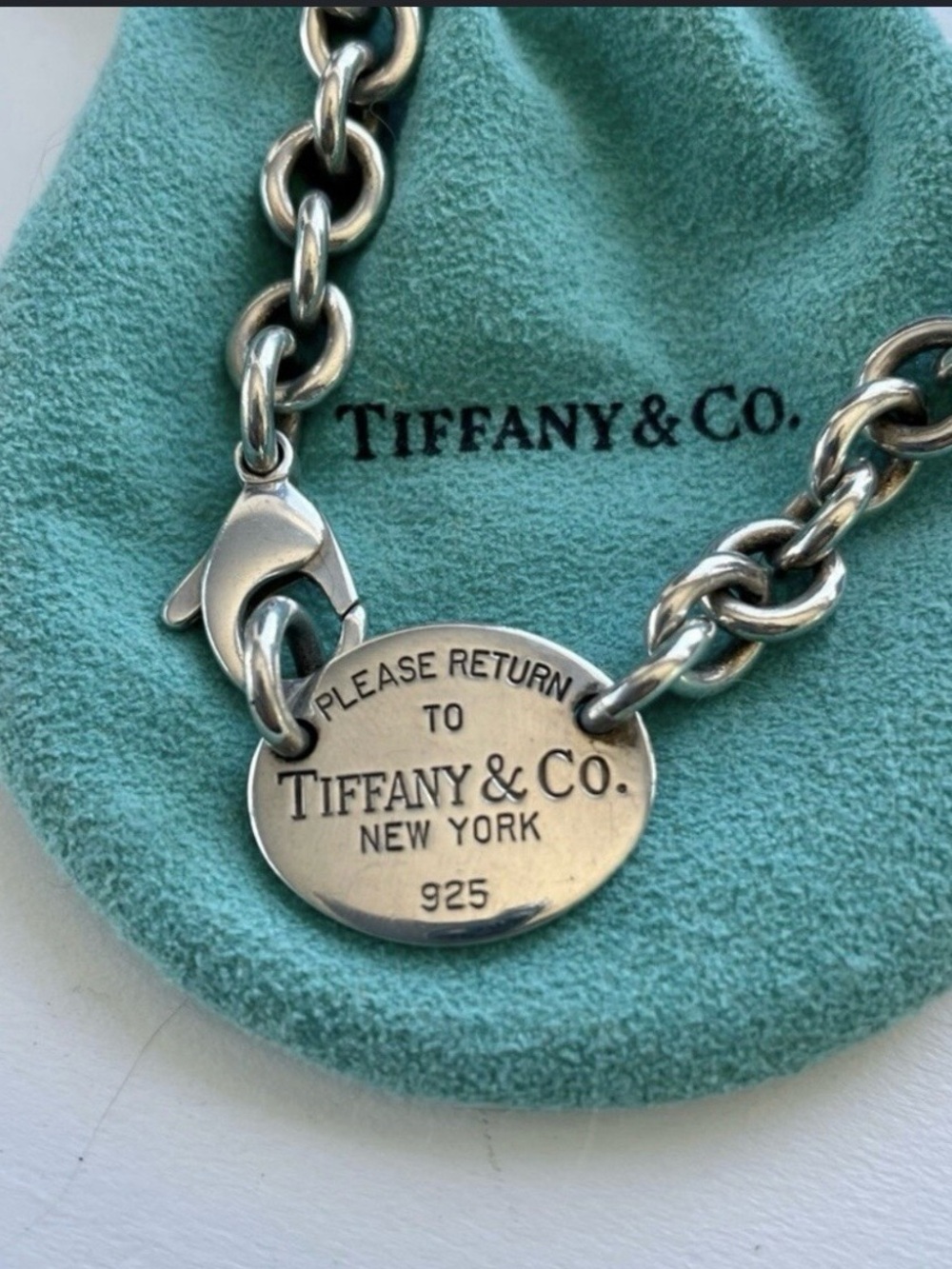 Tiffany & Co. 925 Vintage “Please Return to Tiffany & Co” Choker - Silver